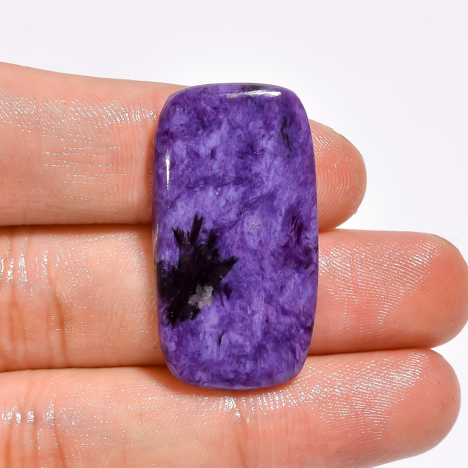 Charoite Radiant Shape Cabochon Aaa 100% Natural Loose Gemstone 25 Ct 34x18x4 Mm