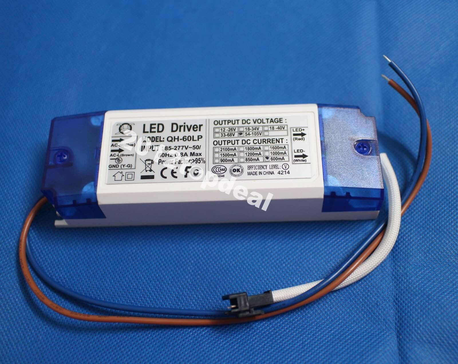 18-30x3w Led Driver Power Supply 600ma For 30pcs 3w High Power Led Chip