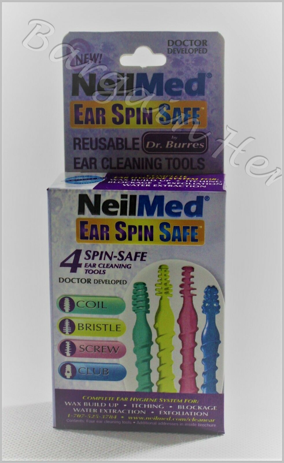 Neilmed Ear Cleaner Spin Safe 4 Pcs Ear Cleaning Tools New Free Shipping