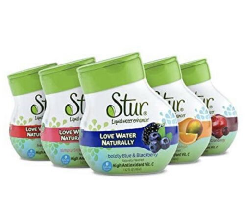 Stur Natural Water Enhancer Variety Pack (5 Bottles Free Shipping) Sugar Free