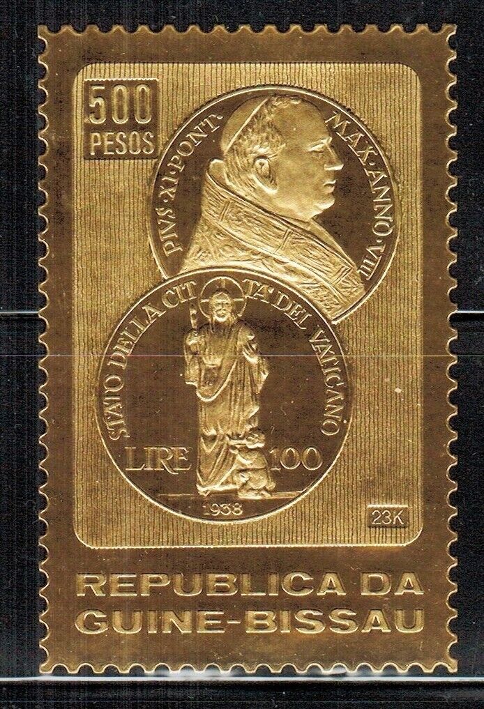 Guinea Bissau 500p 23kt Gold Stamp Mnh14