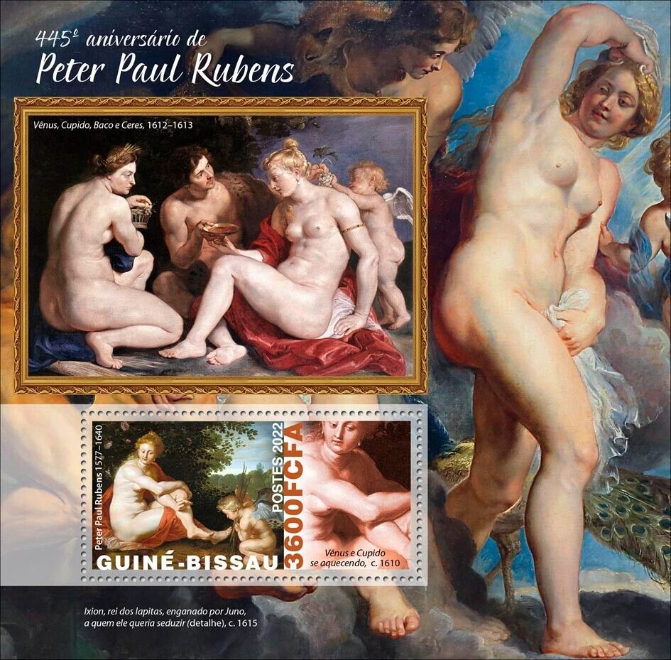 Peter Paul Rubens Paintings Art Mnh Stamps 2022 Guinea-bissau S/s