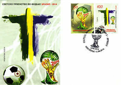 Republic Of North Macedonia/2014/fdc/world Cup In Soccer Brazil 2014