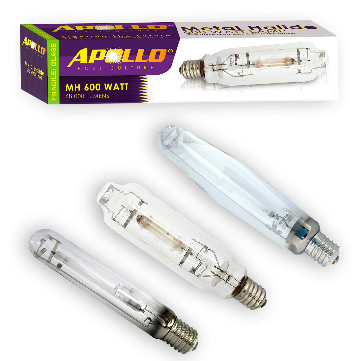 Apollo Horticulture 400w 600w 1000w Watt Mh Hps Grow Light Bulb Hid Lamp