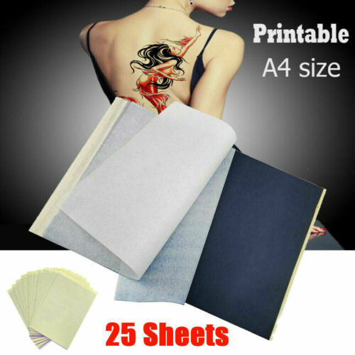 25pcs Tattoo Transfer Carbon Thermal Paper Stencil Sheet Tracing Hectograph Us