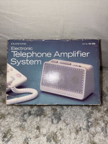 Duofone Telephone Amplifier System Model 43-200 Vintage New .