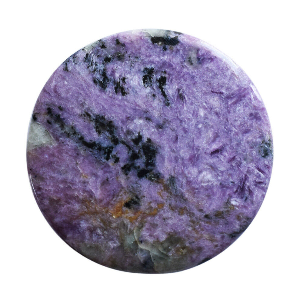Natural Purple Charoite Round Cabochon For Jewelry Use, Size 51x51x4 Mm, Ag-2769