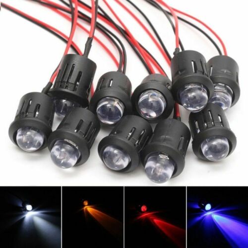 F5mm 3v 5v 12v 24v Led Diode Light With 20cm Cable Pre-wired With Plastic Holder