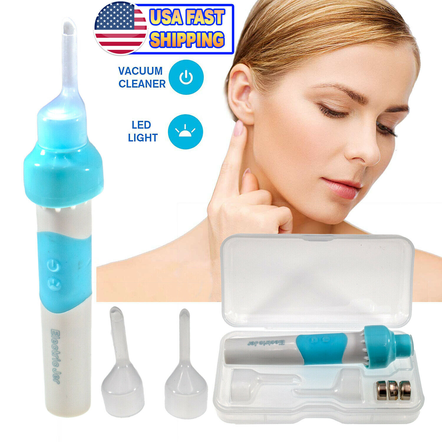 Ear Wax Vacuum Removal Kit Easiest Ear Cleaner Ear Wax Removal Tool Led Light
