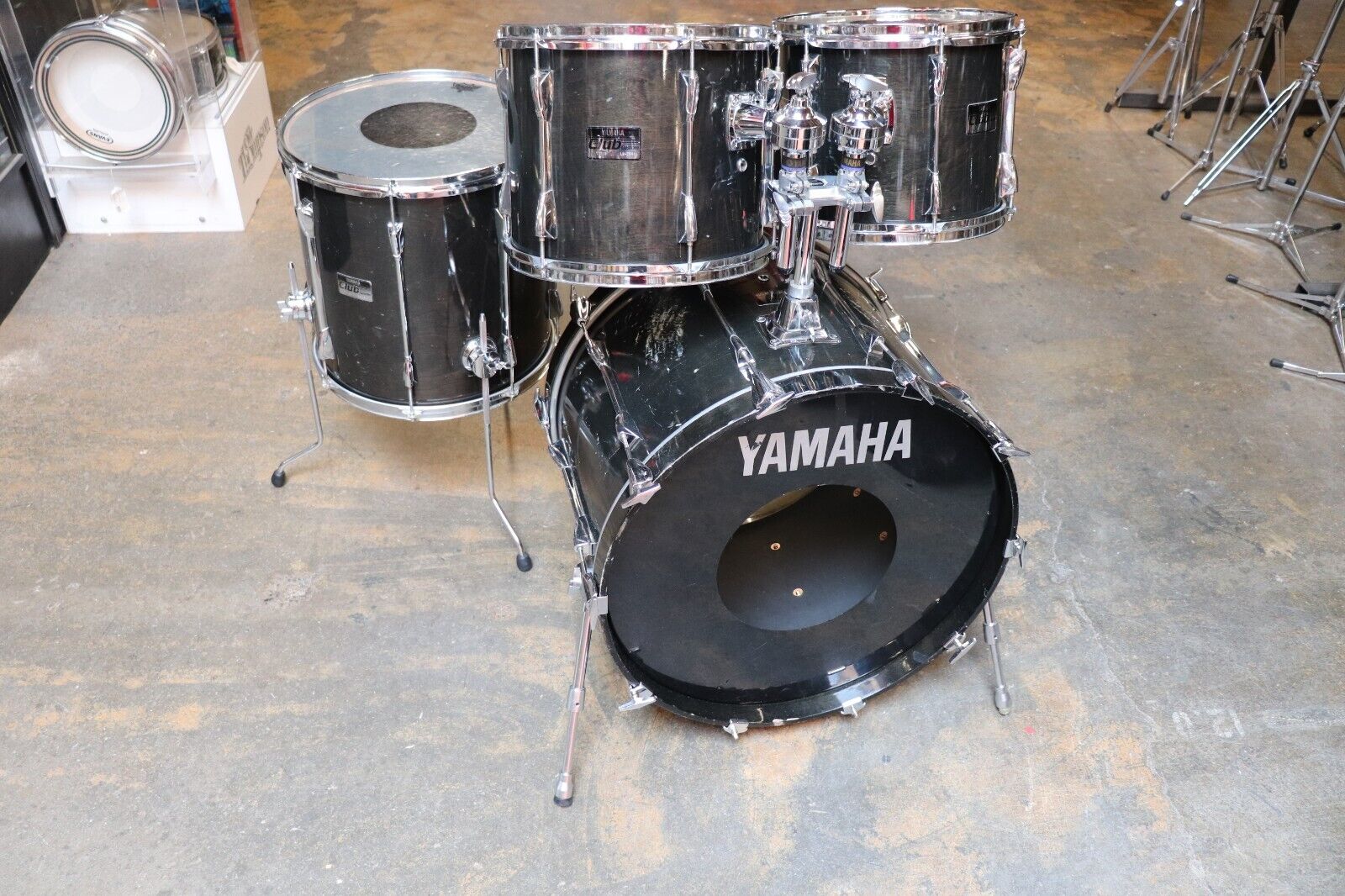 Yamaha Club Custom Drum Kit Set Grey Lacquer 22/16/13/12"