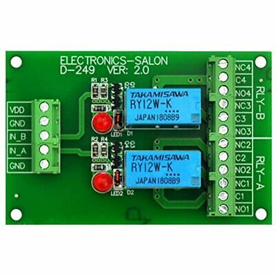 Electronics-salon 2 Dpdt Signal Relay Module Board, Dc 12v Version, For Arduino