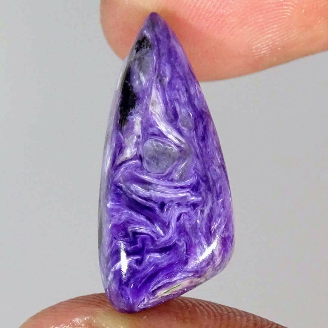 17.70cts Natural Russian Blue Purple Charoite Fancy Cabochon Loose Gemstone