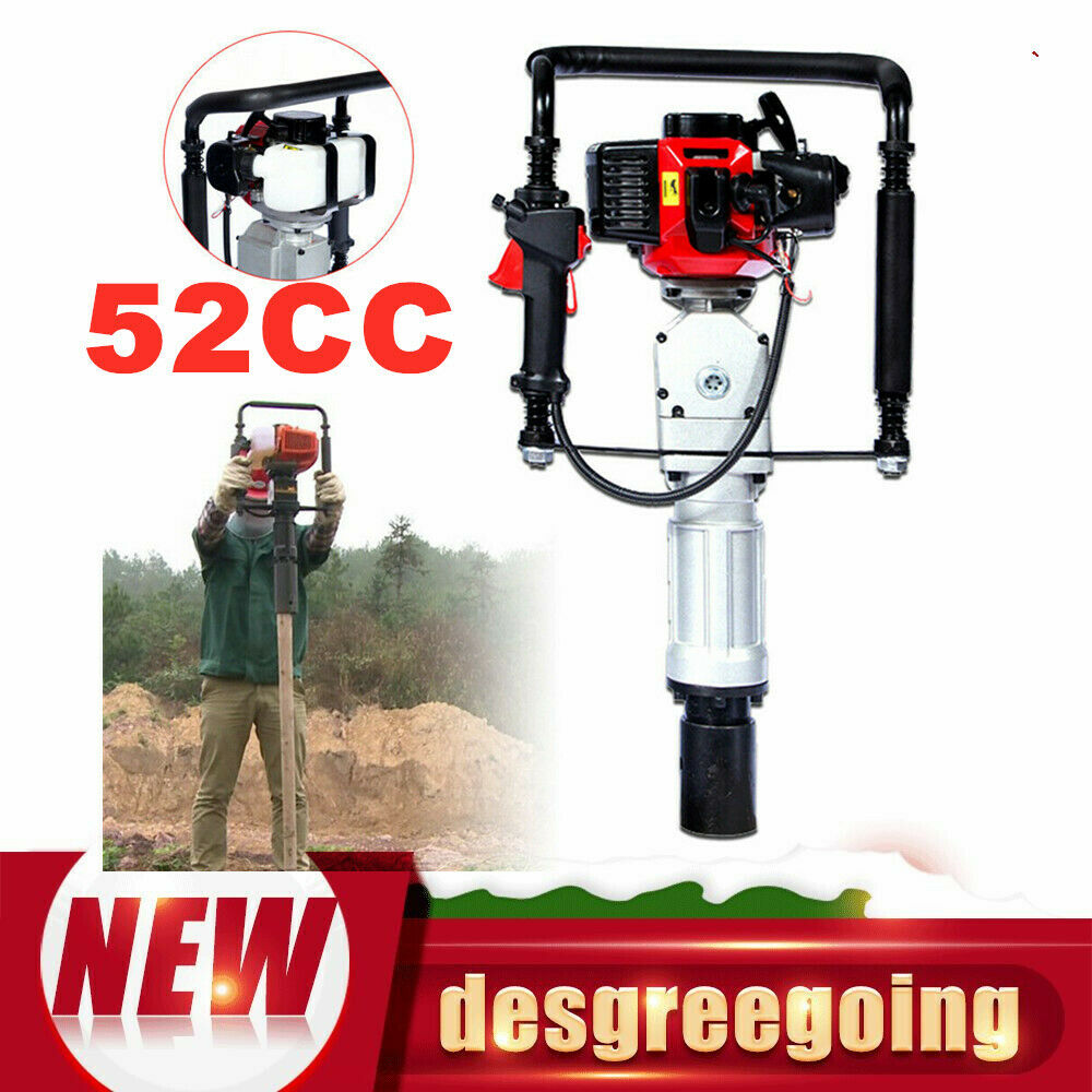 52cc 2-stroke Gas Powered  T Post Fence Post Driver Lawn Piercing Piling Machine