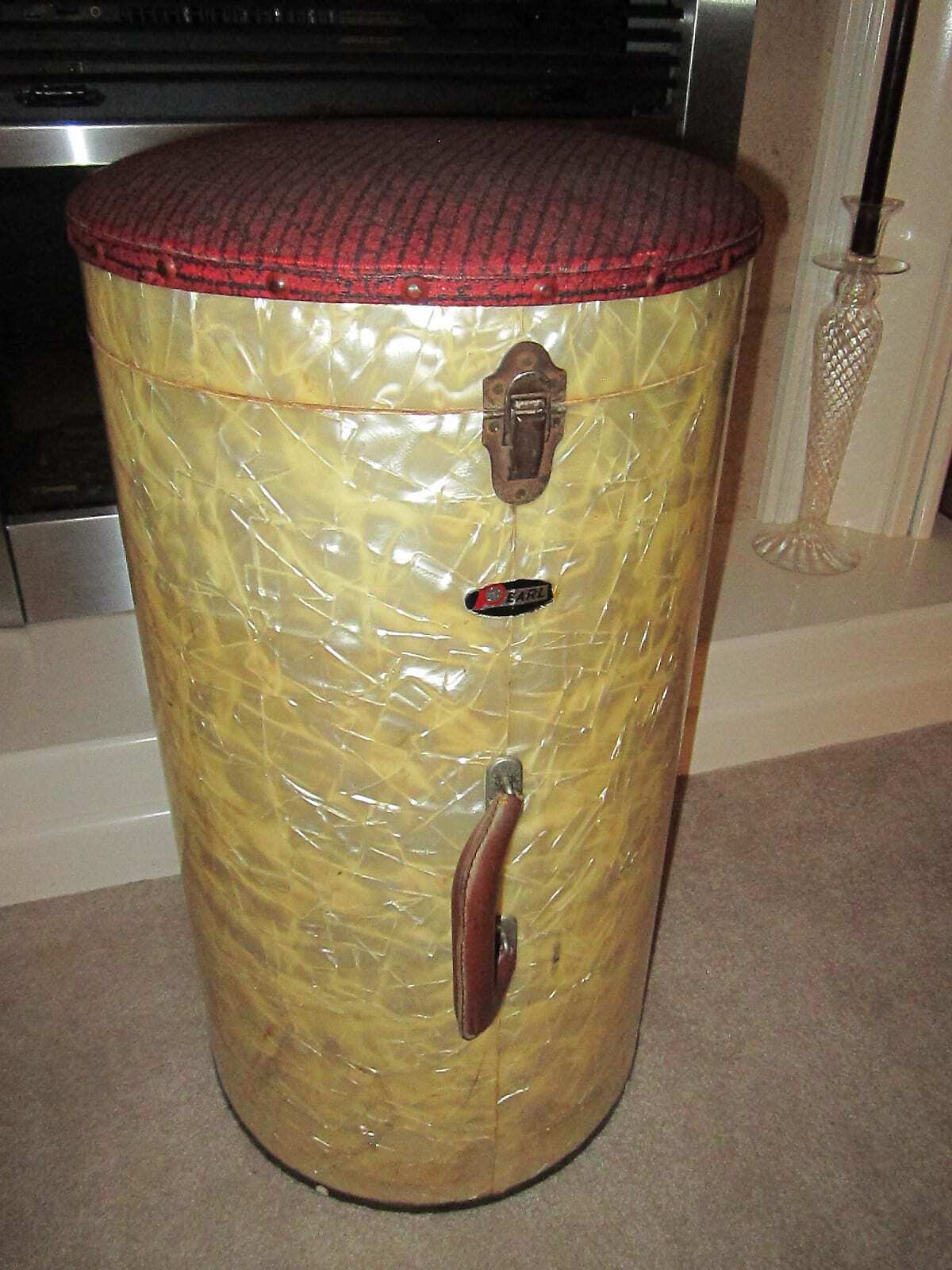 Nr - Extremely Rare - 1950's Pearl,wmp Canister Drum Throne,near Mint/original